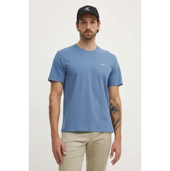Bavlněné tričko Pepe Jeans Connor PM509206 modrá 55X, vel. S
