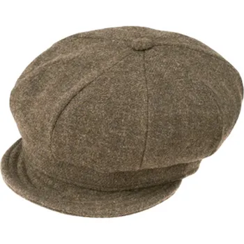 Čepice Fiebig - Headwear since 1903 Dámská zimní vlněná bekovka Taupe - Shetlandská vlna Velikost: 57 cm (M)
