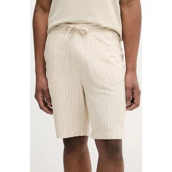 Dámské kraťasy Šortky s příměsí lnu Lindbergh 30.505095.LT.STONE béžová 08X, vel. S