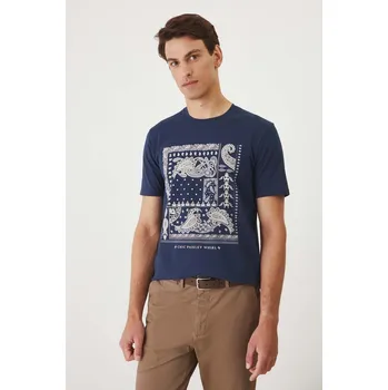 Tričko Medicine pánské, tmavomodrá barva, s potiskem RW24.TSM321 59X, vel. S