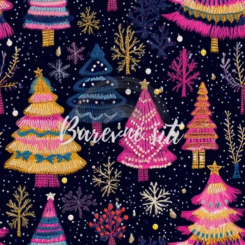 Metráž Úplet, Háčkované vánoční stromečky (E) 180 cm