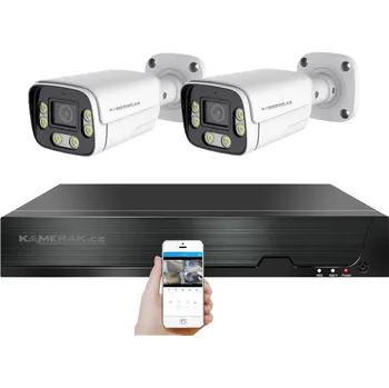 PoE IP 2 kamerový set XM-206B 4MPx, CZ menu