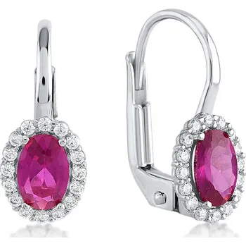 Náušnice Lillian Vassago Zlaté patentové náušnice s barevnými a čirými zirkony LLV11-SGER002WORU