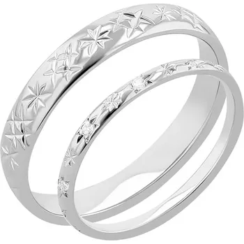 Prsten Platinové snubní prsteny plné hvězd s diamanty Mirias