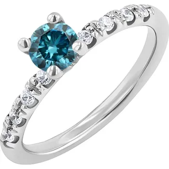 Prsten Zásnubní prsten s modrým diamantem Megha