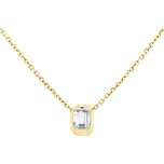 Stříbrný pozlacený přívěsek bílým topazem Brecken