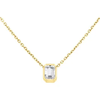 Přívěsek Stříbrný pozlacený přívěsek bílým topazem Brecken