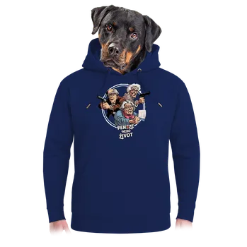 Pánská mikina Bastard Penze nebo život unisex mikina premium Navy