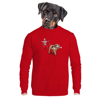 Pánská mikina Bastard Kostlivec unisex mikina bez kapuce Red