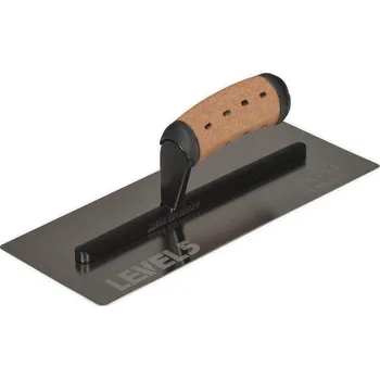 Zednické hladítko LEVEL5 Hladítko prohnuté 0,5 mm s koženou rukojetí Rozměr: 12"