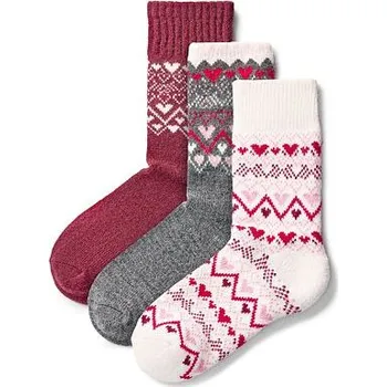 Pánské oblečení Vlnka 3 páry ponožek s ovčí vlnou Merino srdce velikost ponožek 40-42