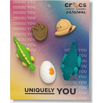 Chlapecké sandály Připínačky na dětské boty Crocs 3D Dinosaur Adventure 5 Pack 5-pack 10016193.3D.Dinosaur.Ad vícebarevná MLC, vel. ONE SIZE