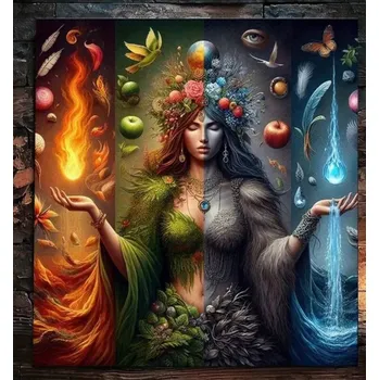 ubrus Vykládací ubrus - Matka - Čtyři živly