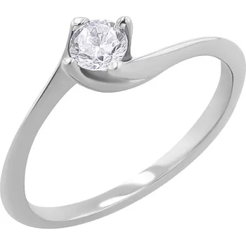 Prsten Zlatý zásnubní prsten s moissanitem Nami