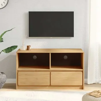 Televizní stolek vidaXL TV skříňka SAUDA 99 x 43 x 55 cm masivní borové dřevo	 [377597]