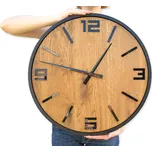 Dřevěné nástěnné hodiny Arabik 50 cm dub přírodní/černé