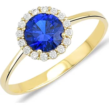 Prsten Lillian Vassago Zlatý prsten s barevnými a čirými zirkony LLV11-SGR003YRSF Velikost prstenu: 52