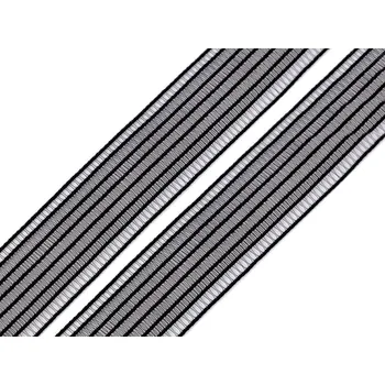 Textilní guma Prošívací pruženka šíře 24 mm Varianta: Černá, Balení: 50 m