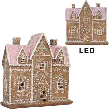 Vánoční dekorace Perníkový LED domek Gingerbread Cotti - 21*8*20 cm