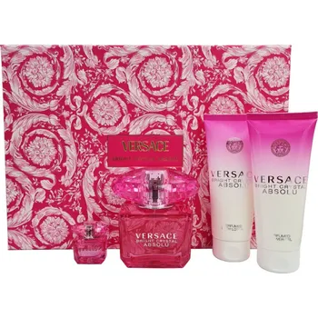Dámský parfém Versace Bright Crystal Absolu Gift Set EdP 90 ml + body lotion 100 ml + shower gel 100 ml + EdP 5 ml