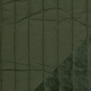 Metráž dekorační látka khaki metráž