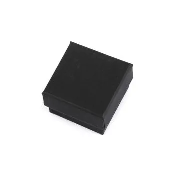 Krabička na šperky 5,5x5,5 cm - 12 ks - 2 černá mat