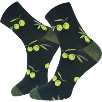 Pánské ponožky Milena ponožky Avangard 0125 - oliva - zelená, 43-46 (Ponožky se vzorem oliv)