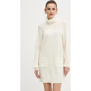 Dámské šaty Vlněné šaty Liu Jo bílá barva, mini, MF5063 MS009 MF5063.MS009 01A, vel. XS