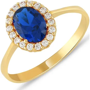 Prsten Lillian Vassago Zlatý prsten s barevnými a čirými zirkony LLV11-SGR102YOSF Velikost prstenu: 54