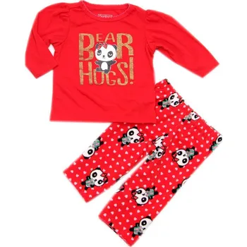 Dívčí pyžamo Colorful panda dívčí červené pyžamo Velikost: 104