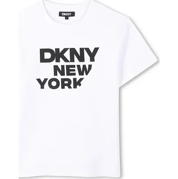 Dětské tričko Dkny bílá barva, s potiskem, D62299 D62299.114.150 00X, vel. 138