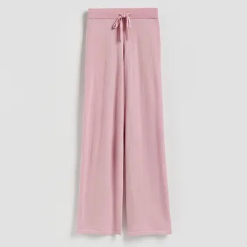 Dámské kalhoty Reserved - Pletené kalhoty s příměsí vlny - růžová - 089EE-30X - 089EE-30X-S