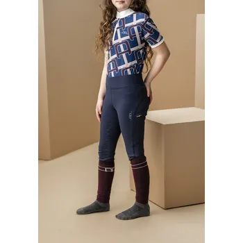 Jezdecké kalhoty Alessandro Albanese Legíny jezdecké Alba AA, s gripem, zateplené, dětské, core navy 5-6 let