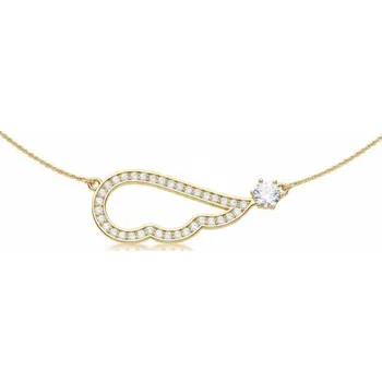 Náhrdelník Couple, Originální náhrdelník Amaré II, žluté zlato se zirkony, délka 45 cm, 585-66-5-0474.0Z00.0.45.001.33