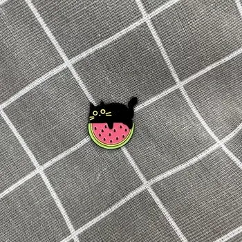 Kočička ležící na melounu