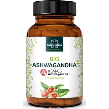 Přírodní produkt Unimedica Bio Ashwagandha KSM-66®, 500mg, 120 kapslí