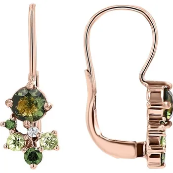 Náušnice Cluster náušnice s vltavíny, safíry a diamanty Gita