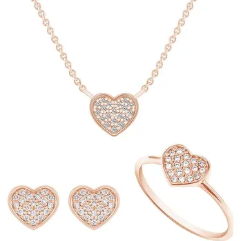 Prsten Diamantová sada ve tvaru srdce Fia