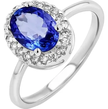 Prsten Tanzanitový prsten s diamanty Daffne
