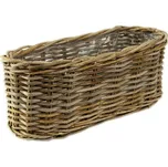 Obal na květináč 50x20x23cm, s igelit. výplní, šedá, FSC 100%|Ego Dekor Indonesian Ratan