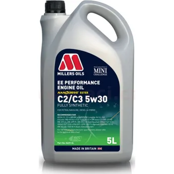 Motorový olej MILLERS OILS motorový olej plně syntetický s nanočásticemi EE Performance C2/C3 5w30 5l