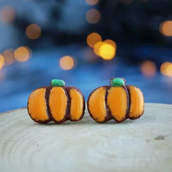 Náušnice Prosperk Náušnice fimo dýně Halloween pecky