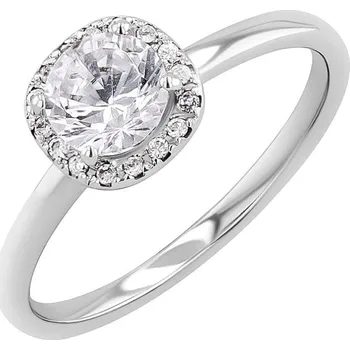 Prsten Halo zásnubní prsten s diamanty Zulie