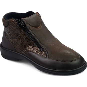 Dámské kozačky PodoWell MARJORIE široká polokozačka dámská hnědá Velikost: 38