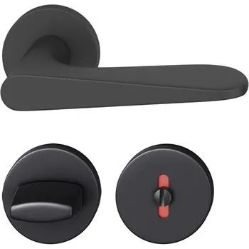 Stavební výplň FSB dveřní kování 12 1144 ASL, klika-klika, rozeta, WC, černá mat