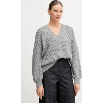 Dámský svetr Svetr z vlněné směsi Marc Aurel 8042.8000.82096 šedá 90X, vel. 34