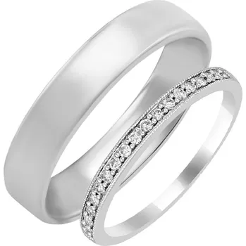 Prsten Eternity prsten s moissanity a pánský komfortní prsten Minke