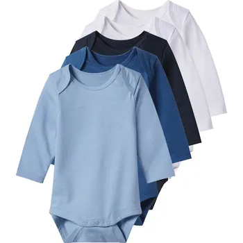 Kojenecký body lupilu® Dětské body s BIO bavlnou, 5 kusů (navy modrá / modrá / bílá, 74/80)