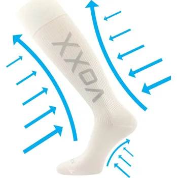Voxx Podkolenky kompresní slabé VENOM s ionty stříbra BÍLÉ Barva: Bílá, Velikost: velikost 29-31 (43-46), 1 pár