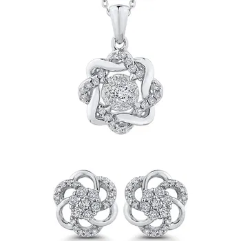 Šperk Sada diamantových šperků ve tvaru květu Crisanta